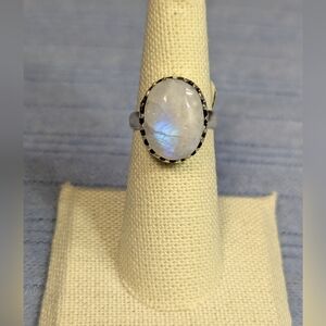 Natural Moonstone Gemstone Ring - Size 6